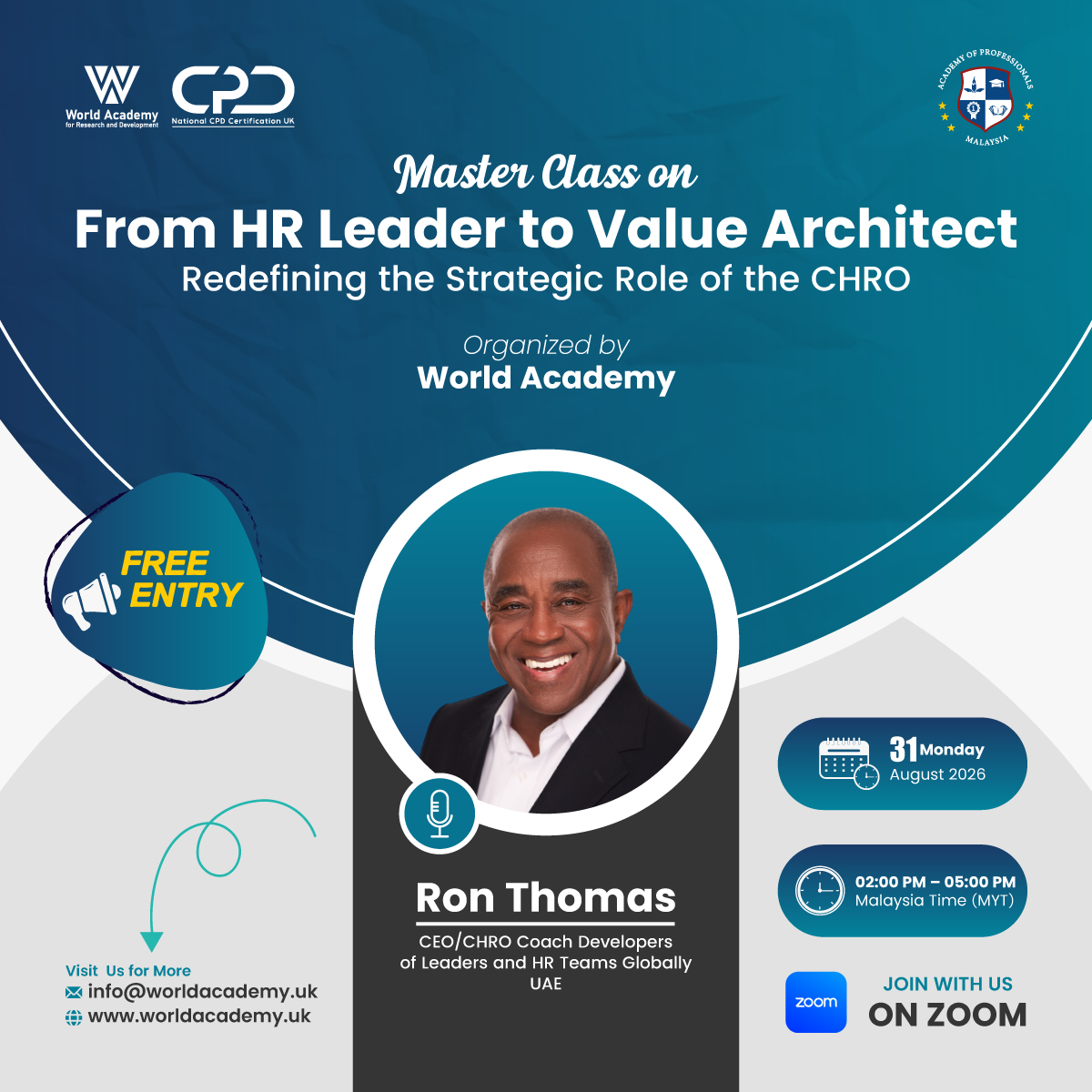 Master Class on From HR Leader To Value Architect: Redefining the Strategic Role of the CHRO