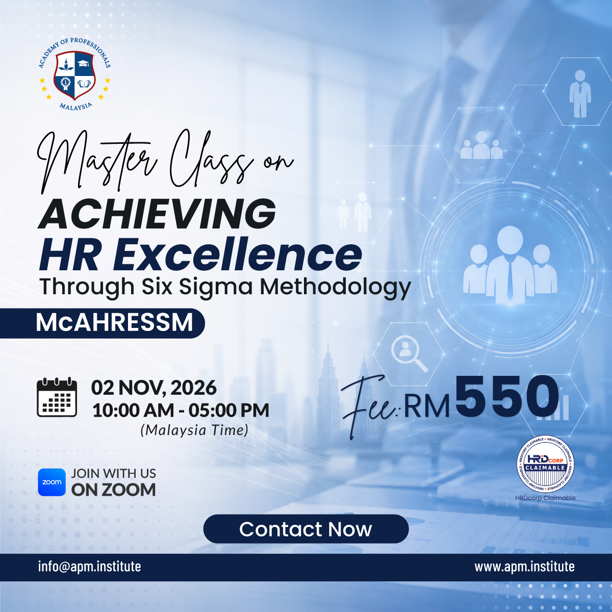 Master Class on Achieving HR Excellence through Six Sigma Methodology (McAHRESSM)-2nd Batch
