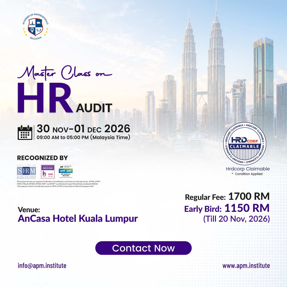 Master Class on Human Resource Audit (McHRA)-4th Batch