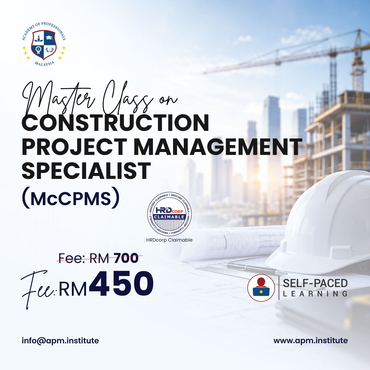Master Class on Construction Project Management Specialist [McCPMS]-Self Paced